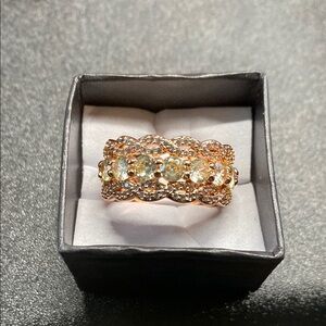 Rose Gold/Lemon Stone Women's Ring